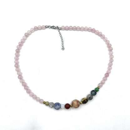Solar System Necklace Rose Quartz - Image 3