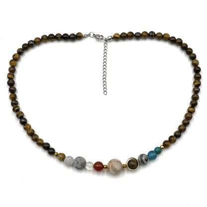 Solar System Necklace Tiger Eye - Image 3