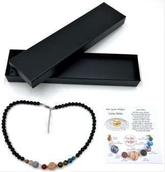 Solar System Necklace Lavastone