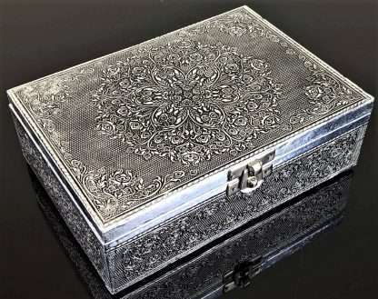 Silver Jewellery Box Lotus Mandala