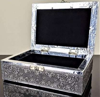 Silver Jewellery Box Lotus Mandala - Image 3