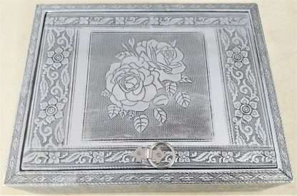 Silver Jewellery Box Rose - Image 2