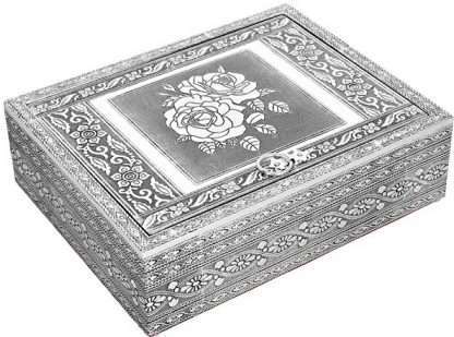 Silver Jewellery Box Rose