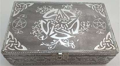 Silver Jewellery Box Celtic Pentagram - Image 2
