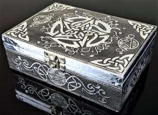 Silver Jewellery Box Celtic Pentagram