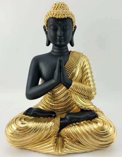 Buddha Figurine Black and Gold