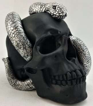 Skull Black Silver Snake
