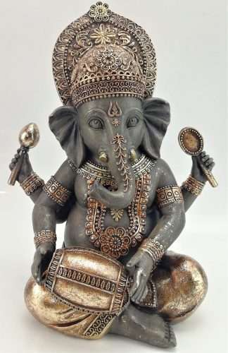 Ganesh with Drum Figurine