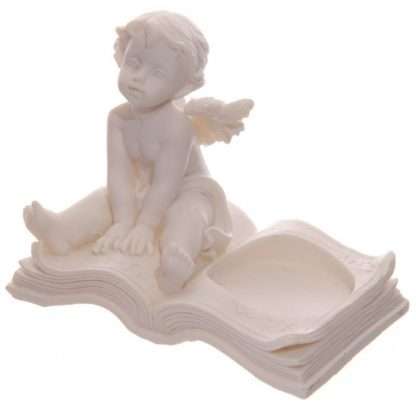 Cherubs Sitting on Book Tea Light Candle Holder - Image 4