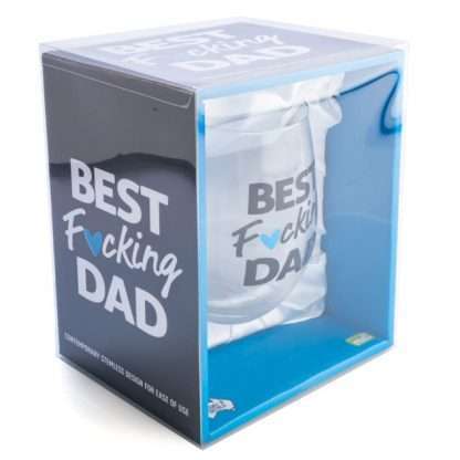 Best F*cking Dad Stemless Wine Glass - Image 2