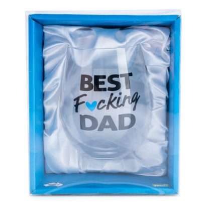 Best F*cking Dad Stemless Wine Glass - Image 3