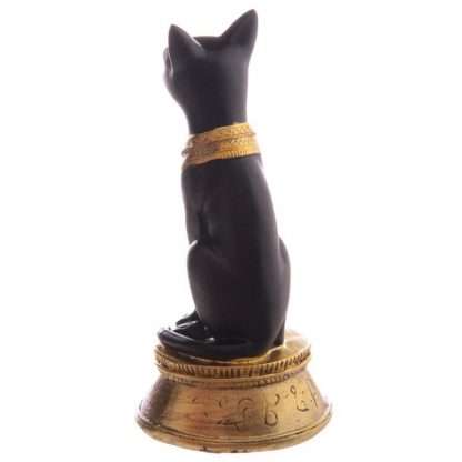 Black & Gold Bastet Wearing Scarab Necklace - Image 5