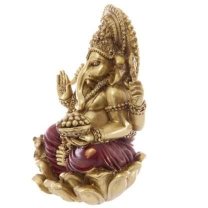 Gold and Red Ganesh Statue 16cm - Image 2