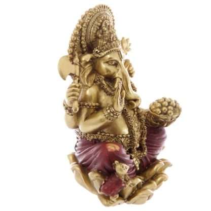 Gold and Red Ganesh Statue 16cm - Image 4