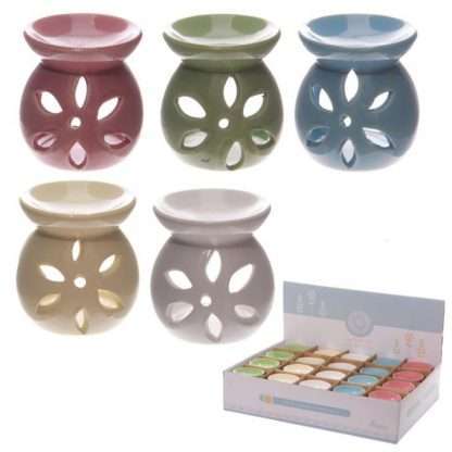 Ceramic Petal Cut Out Oil Burner