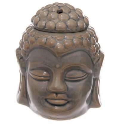 Crackle Glaze Thai Buddha Head Ceramic Oil Burner