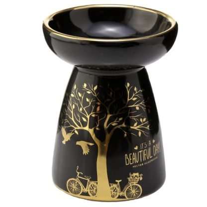 Eden Metallic Gold Tree Ceramic Oil and Wax Burner - Image 5