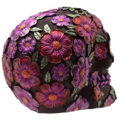 Metallic Day of the Dead Daisy and Flower Skull Decoration - Image 10
