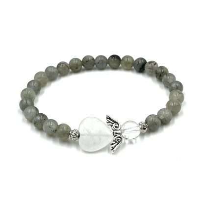 Labradorite Crystal Heart Guardian Angel Bracelet - Image 3