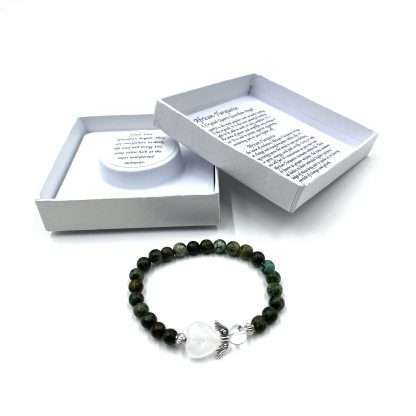 African Turquoise Heart Guardian Angel Bracelet - Image 2