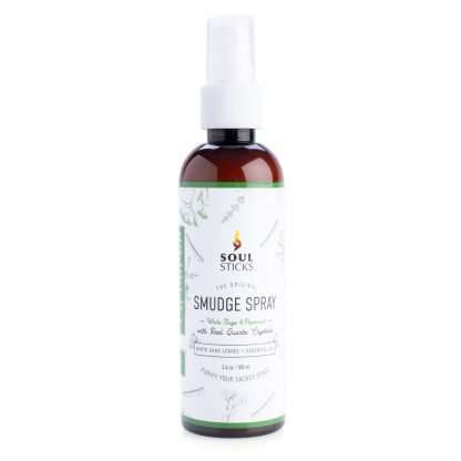 Quartz Infused White Sage and Peppermint Smudge Spray - Image 2