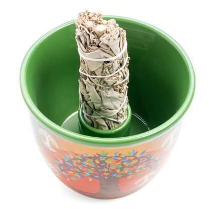Wild Scents Tree of Life Ceramic Smudge Bowl - Image 2