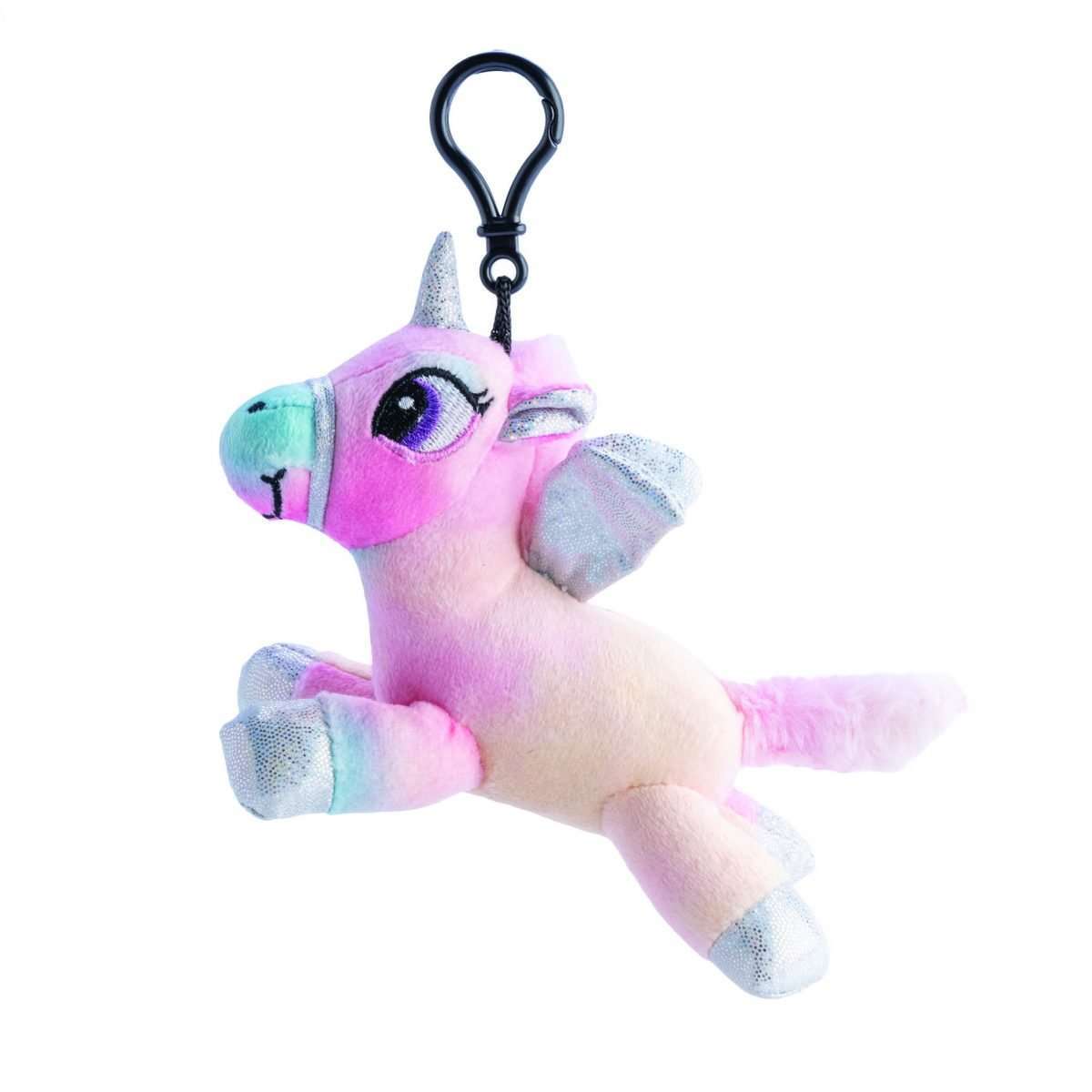Unicorn Tie Dye Plush Keychain with Sound Carolina Trading