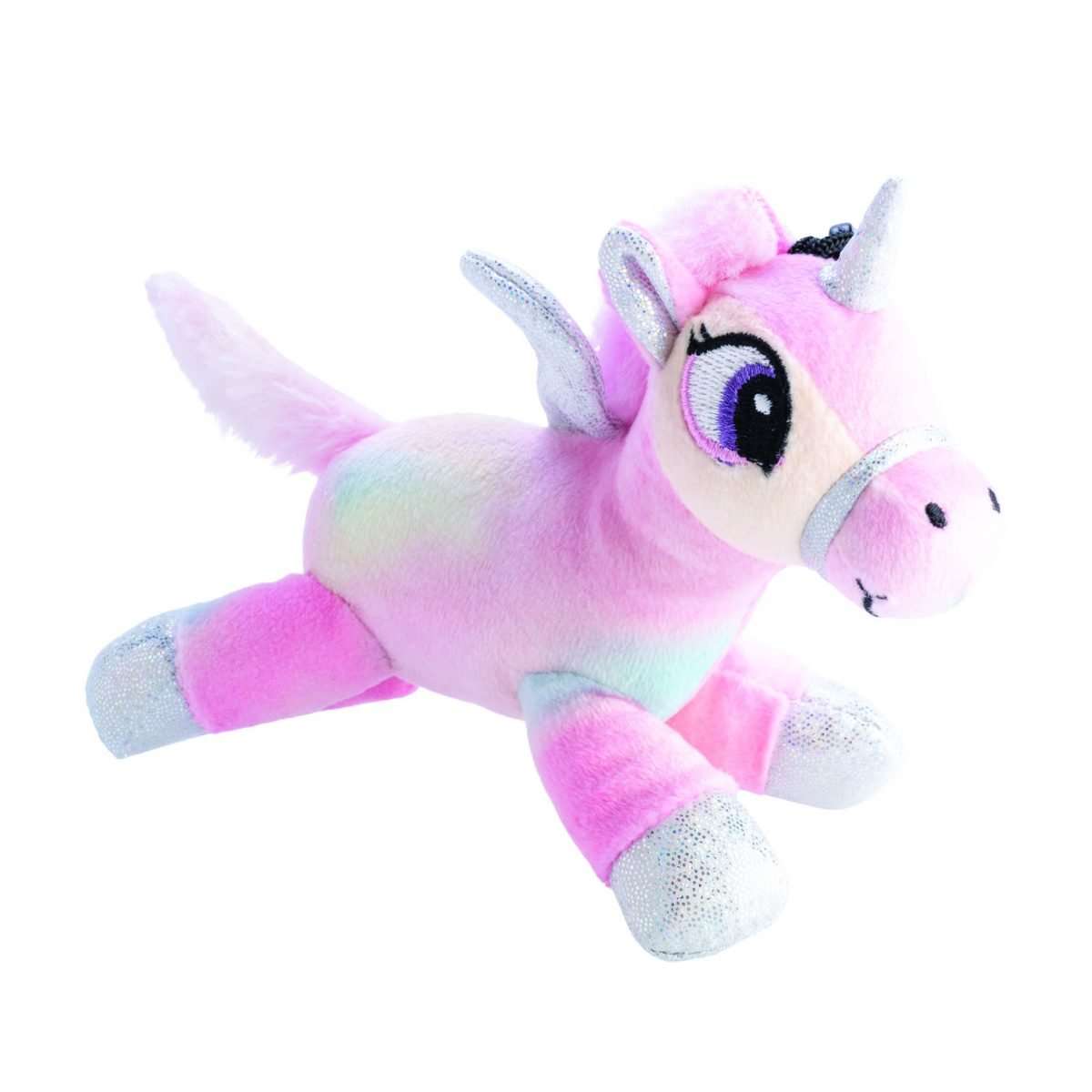 Unicorn Tie Dye Plush Keychain with Sound Carolina Trading