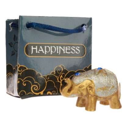 Metallic Glitter Lucky Elephant in a Mini Gift Bag - Image 3