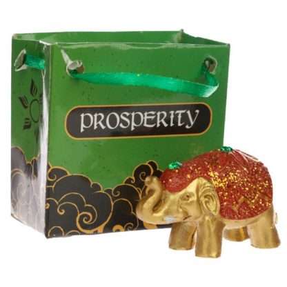Metallic Glitter Lucky Elephant in a Mini Gift Bag - Image 4