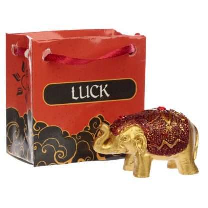 Metallic Glitter Lucky Elephant in a Mini Gift Bag - Image 5