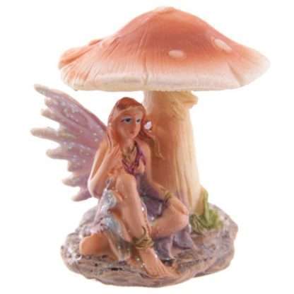 Flower Fairy Resting Under Mushroom - Image 5