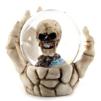 Skull Snow Globe in Skeleton Hand Snow Globe - Image 2