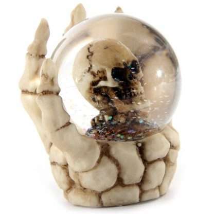 Skull Snow Globe in Skeleton Hand Snow Globe - Image 4
