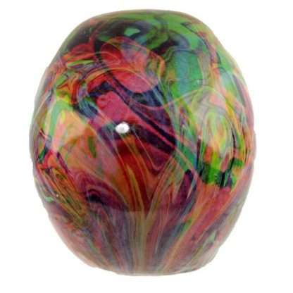 Rainbow Marble Effect Skull Ornament - Image 5