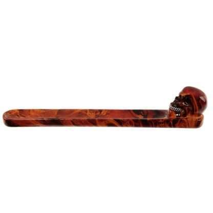 Dark Skull Flames Marble Effect Skull Ashcatcher Incense Stick Burner - Image 4