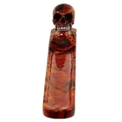 Dark Skull Flames Marble Effect Skull Ashcatcher Incense Stick Burner - Image 5