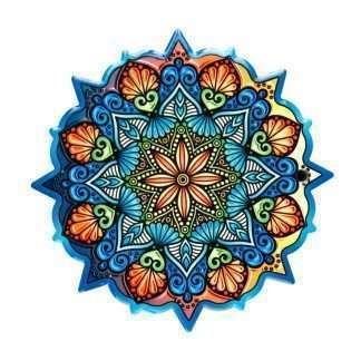 Ceramic Coaster Sacred Mandala - Large