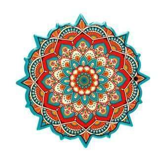 Ceramic Coaster Sacred Mandala - Large