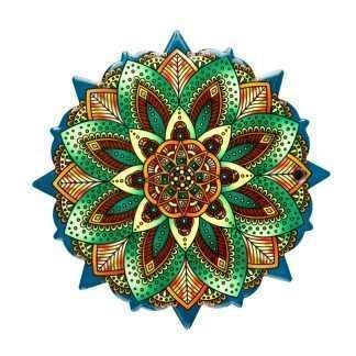 Ceramic Coaster Sacred Mandala - Large