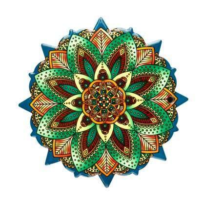 Ceramic Coaster Sacred Mandala - Large
