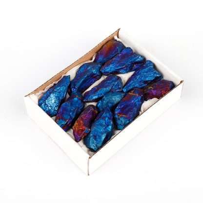 Mini Crystal Tray Aura Unicorn Points - Sapphire