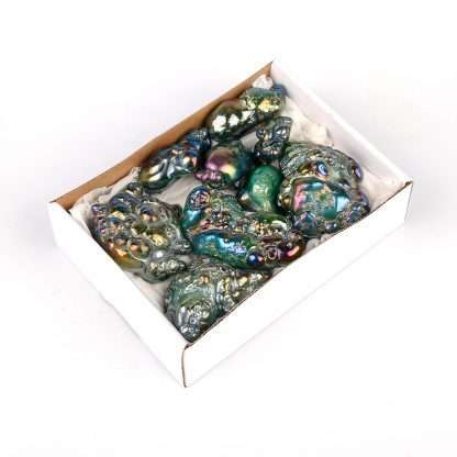 Mini Crystal Tray Aura Bubble Agate- Green