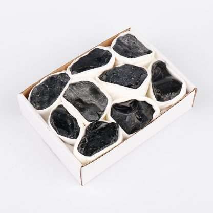Mini Crystal Tray Black Sheen Obsidian