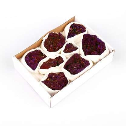 Mini Crystal Tray Aura Geode Quartz - Purple