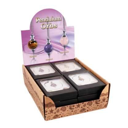 Gemstone Pendulum Orbs Box of 12