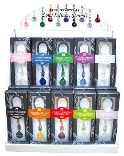 Eternity Crystals - Long Infinity Gemstone Strands Display Box of 20
