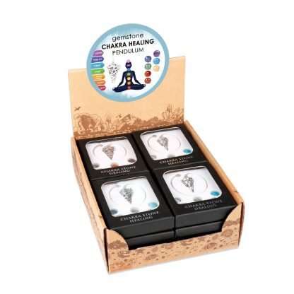 Gemstone Chakra Healing Pendulum Display Box