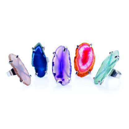 Gemstone Rainbow Agate Filigree Ring - Image 2