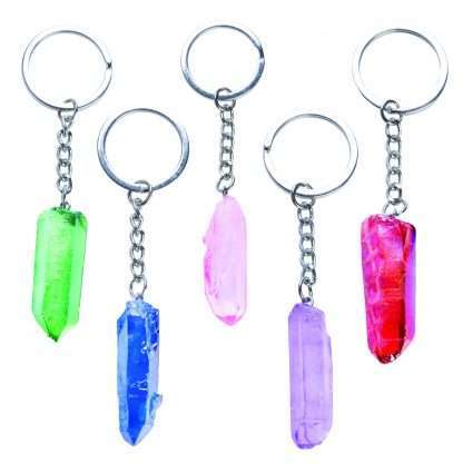 Gemstone Aura Quartz Point Keychain - Image 2